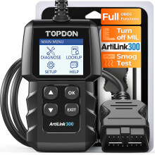TOPDON AL300, OBD2 Scanner Code Reader, car Auto Diagnostic Tool with Full OBD2 Functions, Engine Fault Code Reader CAN Scan Tool, HD LCD Display Scr