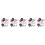 5Ensembles Accessoires Fille Clips Tissu Élastiques Assortis 10