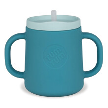 TUM TUM 3 Way Silicone Baby Training Cup - Designed With Feeding & Speech Therapist - Three in One Free Flow Straw, Transition, and Open Cup - for 6