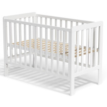 Wooden Baby Cot Bed With Deluxe Aloe Vera Mattress,Baby Crib,Convertible Cot,Baby Crib,3 Adjustable Bed Base Positions (120X60CM(NO MATTRESS))