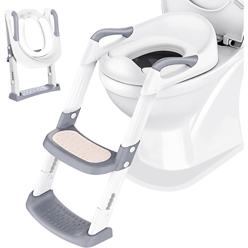 Boby's Potty Training Toilet Seat Trainer: Kids With Step Stool - Foldable Porta