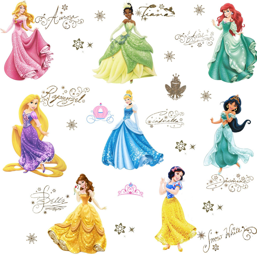 Beautiful Cartoon Princess Wall Stickers - Removable Decals For Girls' Nursery & Bedroom Decoration Yumcute