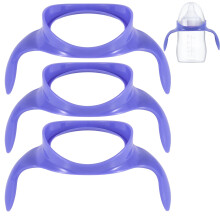 Gosknor 3pcs Handles for Lansinoh Baby Bottles, Removable Anti-Colic Breastfeeding Bottle Holder Easy-Grip Replacement Handle Accessories for Newborn