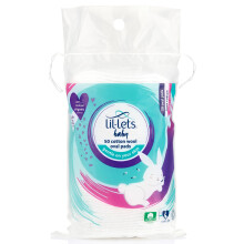 Lil-Lets Baby Cotton Wool Oval Pads, Certified Organic, 100% Pure Cotton Wool, Soft and Absorbent, Gentle on Baby's Delicate Skin, Dermatologically T
