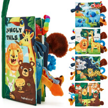 hahaland Baby Book Baby Toys Jungle Tails Sensory Books for Babies