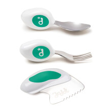 doddl Toddler Cutlery Set (2–4 Years) – 3-Piece Knife, Fork & Spoon – Safe Cutting & Big-Kid Grip (Fresh Green)