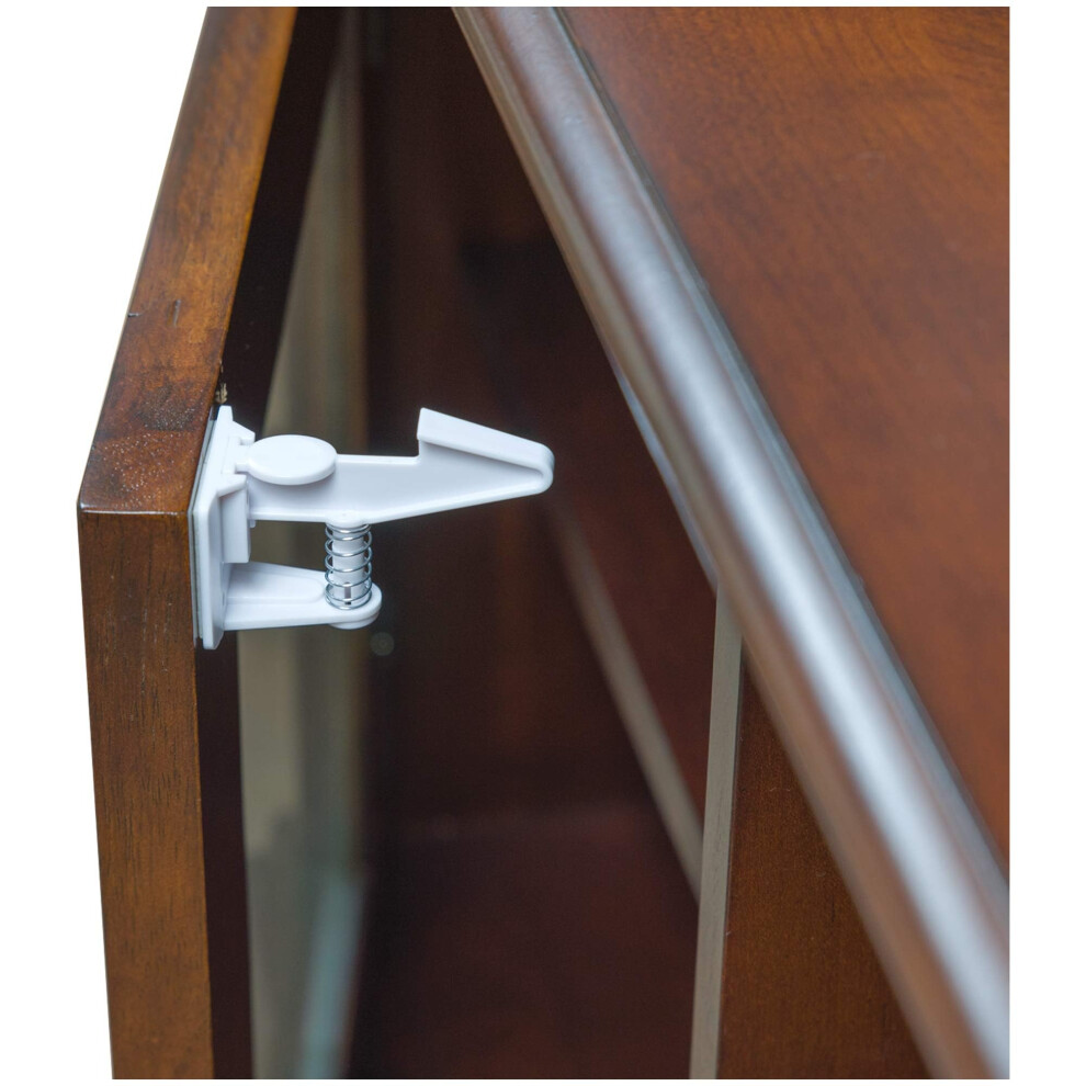 Inaya Cabinet Locks Baby Proofing - Child Proof Drawer Locks - Child Safety Cabinet Latches With 3M Adhesive Easy Installation - No Drilling Or Extra 5001576671149