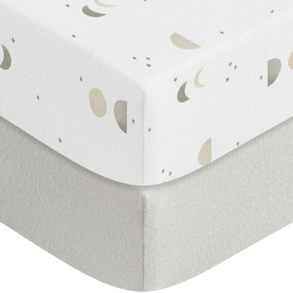 Next To Me Crib Sheets 140X70cm, 2 Pack Baby Cot Sheets, Breathable And Smooth Microfiber Bedside Crib Fitted Sheets For Baby Girls And B Susurration