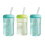 The First Years Squeeze & Sip Barnstråmuggar - Squeezy Sippy Cup med Silikonsugrör - 7 Oz - 3 Pack 1