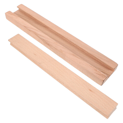 2Pièces Glissières Bois Bas Khaki, Rails Robustes Pour Commode 2