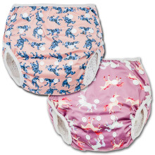 Joyo roy Reusable Swim Nappies 2PACK Baby Swimming Nappies Size 2 for Baby Girl Adjustable and Washable Reusable Swim Nappy Size 4 Washable Toddler C
