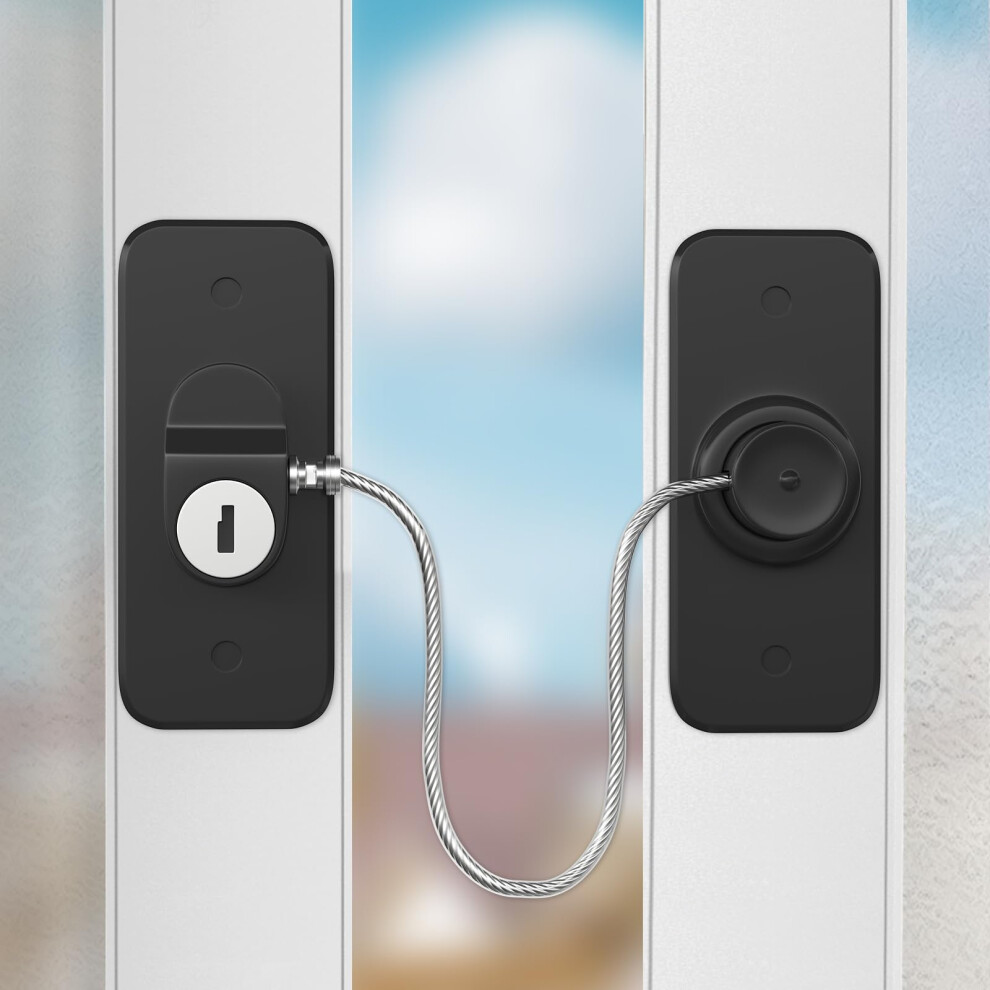 Window Lock 4 Packs Window Locks Versatile Window Restrictor Self Adhesive For Upvc No Drilling Black Aosite