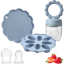 Orliver Baby Fruit Feeder Ice Lolly Moulds, Fruit Feeder for Babies Teething Relief, Baby Food Feeder for Safe Infant Self Feeding
