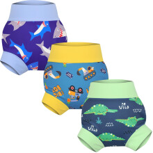 FLYISH DIRECT Reusable Swim Nappies, Baby Swimming Nappies for Boys and Girls, 3