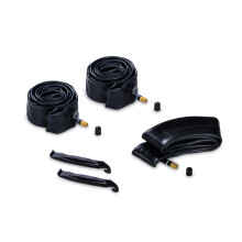 hauck Runner Replacement Inner Tube Set of 3 - for All Runner Series, Puncture Repair, Including Tyre Levers, 2 x 16 inch and 1 x 12 inch
