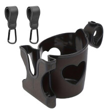 3PCS Pram Cup Holder Universal Set, Pram Cup and Phone Holder,