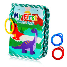 Baby Photo Album,First Year Memory Album Dinosaur Baby Memory Books Babies Photo Book Albums My First Year Photo Album Soft Cloth Album for Family