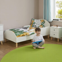 Liberty House Toys Kids White Toddler Bed, H68 x W74 x D144cm