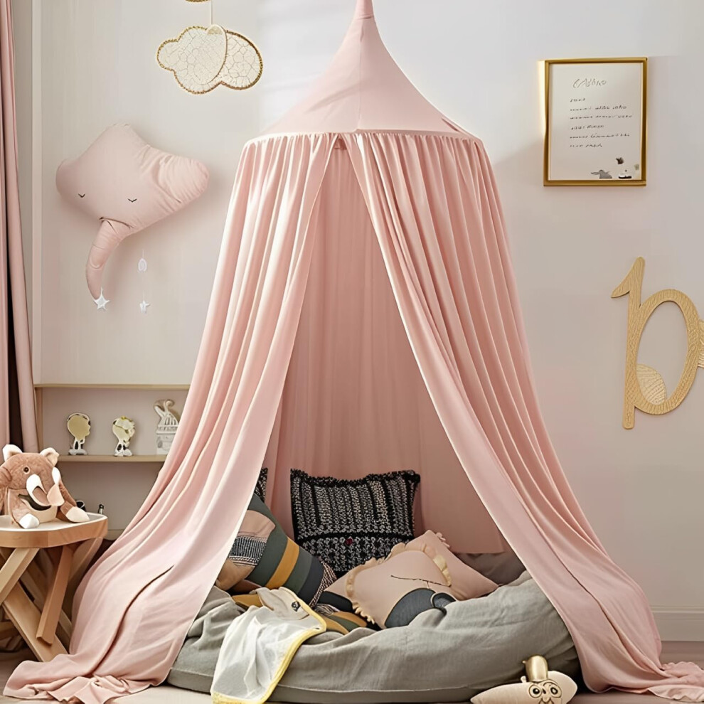 Vercico Kids Bed Canopy Round Dome 240Cm Canopy For Princess Girls Mosquito Net