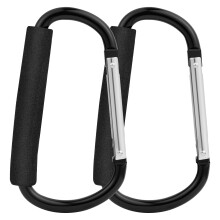 URAQT Large Buggy Clips 2PCS, Heavy Duty Pram Hooks, Aluminum