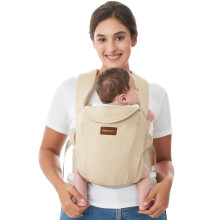 Momcozy Newborn Carrier WeeSnug- Lightweight and Cozy Comfort for 3.2-11.3kg, Ergonomic Cross-Back Support, Effortless to Put On, Hands-Free Baby Carr