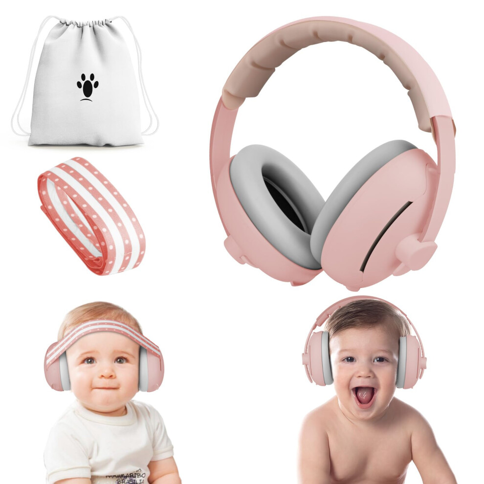 Baby Ear Defenders, 2-In-1 Baby Ear Defender For Babies And Toddlers Up To 36 Months, Noise Reduction Earmuffs, Infant Noise Canceling Headphon Unisex Kids Aolso