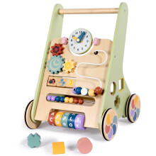LOL-FUN Wooden Baby Walker for Toddlers 6-12 Months, 10in1 Push Along Walker Toys with Speed Control