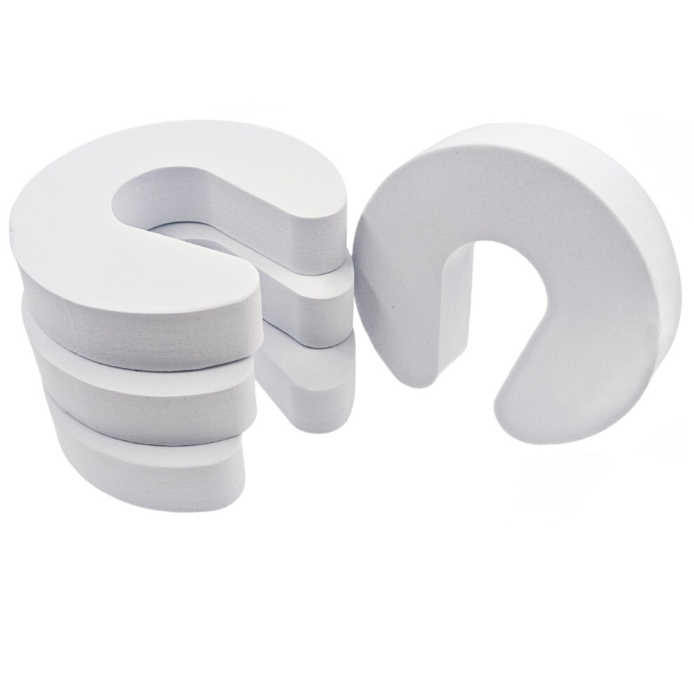 Lezqhb 4 Pack Door Finger Guards, 2.2Cm Foam Child Door Stopper Baby Safety Finger Pinch Guard White Color