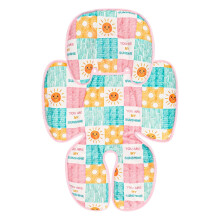 GFU Baby Car Seat Head & Body Support, Infant Carseat Insert, Soft Baby Car Seat Insert Cushion for Strollers, Bouncers, Swing, Sunshine