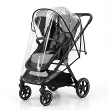 Universal Rain Cover for Pushchair, Transparent Pram Rain Cover for Stroller Foldable Ra in Cover for Pram Waterproof & Breathable Pr am Cover Baby B