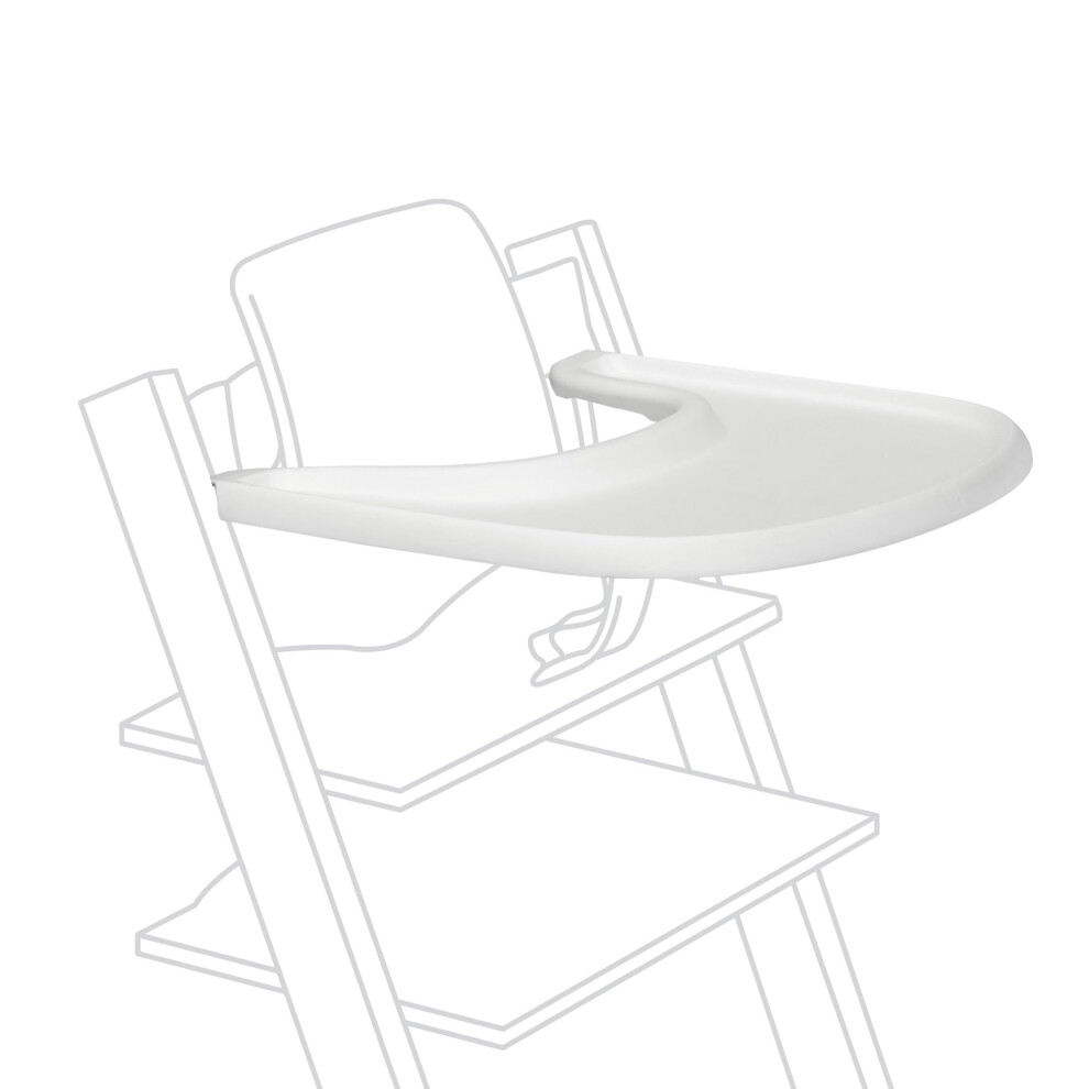 Tray, - Compatible With Tripp Trapp Baby Set - Convenient To Use & Clean - Made With Bpa-Free Plastic - Suitable For Toddlers 6-36 Month White Stokke