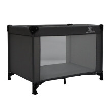 REQUISITE NEEDS Travel Cot, Padded Mattress, Birth to 15kg, Compact Folding Design with Travel Bag (Black)