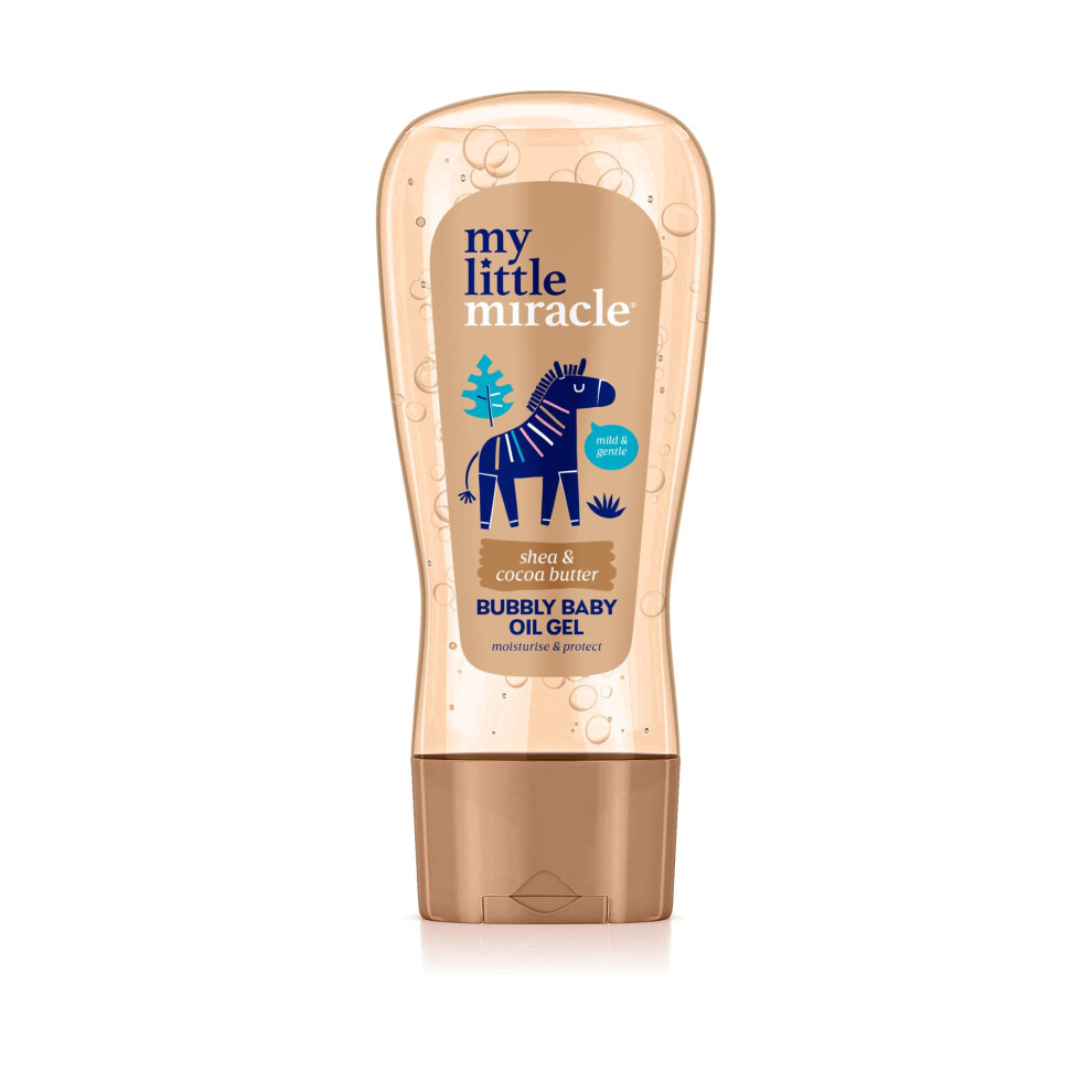 Bubbly Baby Oil Gel Shea & Cocoa Butter Ideal For Baby Massage, Moisturises & Protects From Dryness 200Ml My Little Miracle