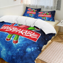 (135CM X 200CM) Blue Galaxy Unspeakable Comforter Set Soft 3 Pcs Twin Bedding Sets Thicken