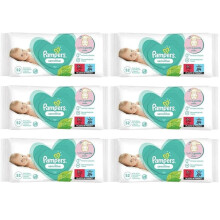Pampers Sensitive 81687204 Baby Wet Wipes 52 pc(s) (Wet Baby Wipe, Plastic Bag, Girl/Boy, Turquoise, White, Germany, 1.79 kg)