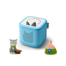 Toniebox 2 Audio Player Julia Donaldson Bundle for Kids 3+ with Tabby McTat and Superworm - Sky Blue