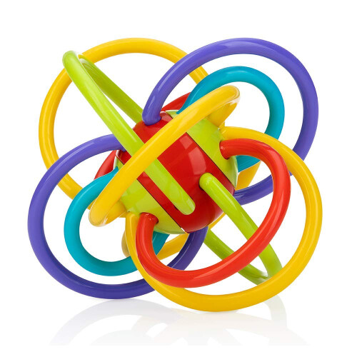 Nuby Nuby Lots a Loops Teething Ring Baby Teether Toy for Sore Gums, 3M+