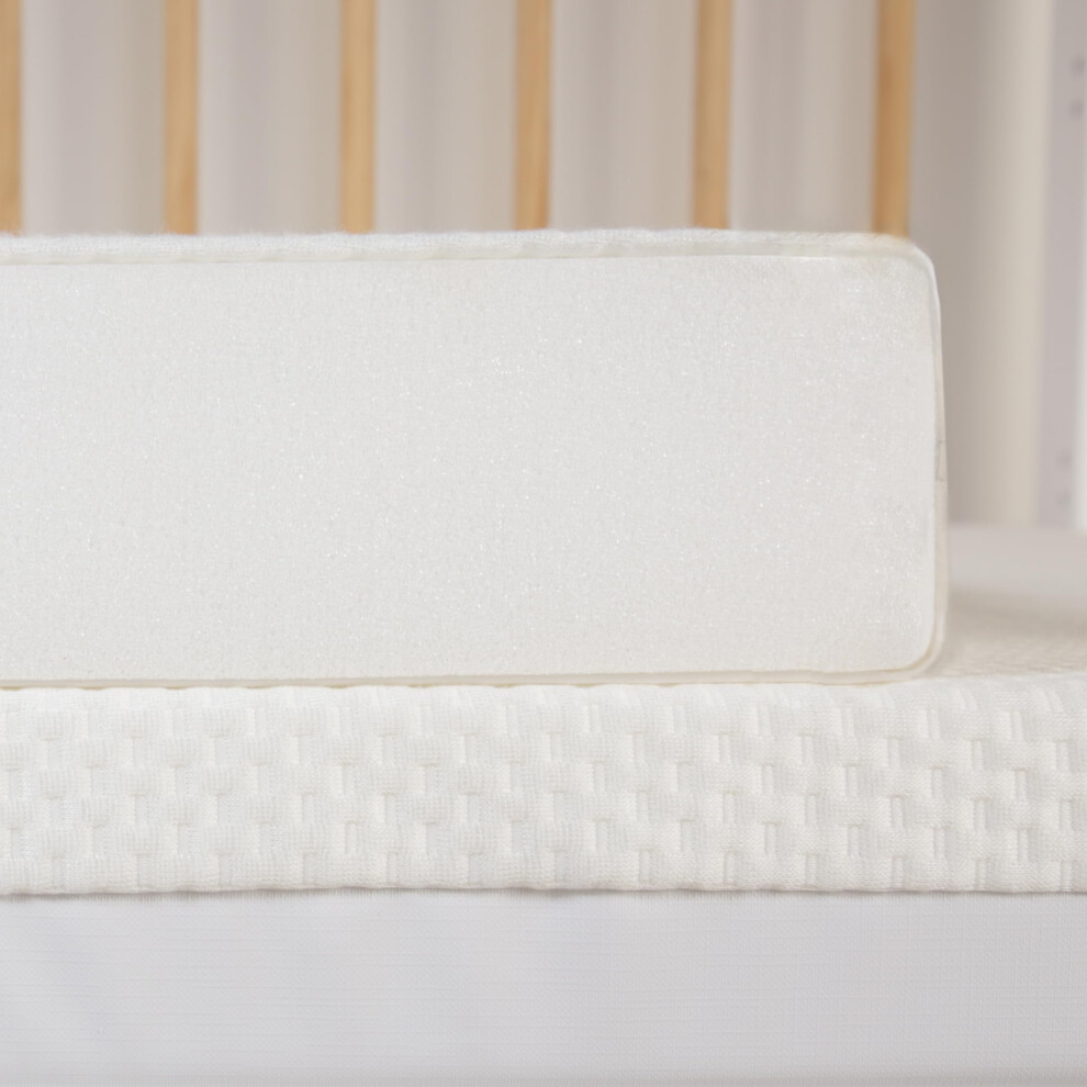 Lullaby Hypo-Allergenic Firm Baby Cot Bed Mattress (140X70cm) - Waterproof And Breathable Mattress With A Removable Machine Washable Cover Cuddleco