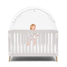 Wonder Space Elegant Baby Crib Net Tent - Minimalist Lace Design - Durable & Breathable Mesh to Keep Baby in & Stop Baby from Climbing Out - Mosquito