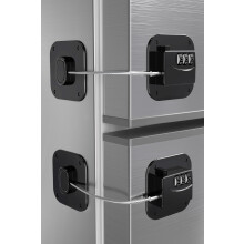 2 Pack Refrigerator Lock, Upgraded Child Safety Fridge Lock for Refrigerator, Cabinets and Drawers, Easy Install No Keys Needed