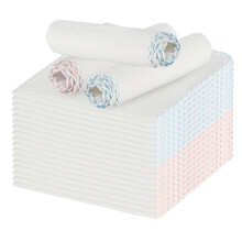 JETOP 20 Pack Muslin Face Cloths, Reusable Face Cloth 30x30cm/11.8x11.8in, Muslin Cloths Soft and Light for Makeup Remover, Non-fluorescent Cotton fo