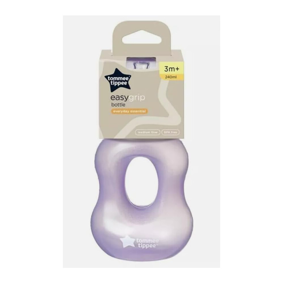 Bpa Free Tommee Tippe Esential Easy-Grip Bottle Bpa Free240ml3m+ (Purple)