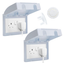 MAIXINNEW 2 Pcs Wall Socket Protection Covers UK Baby Safety Cover