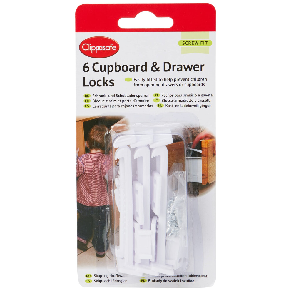 Clippasafe Cl710 Cupboard Lock (6-Pack) 5007963253165