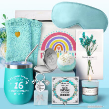 WULAIHO 16th Birthday Gifts for Girls, Happy 16 Years Old Birthday Pamper Set Present Basket, Unique Hamper Gift Ideas for Her, Best Friends, Sisters