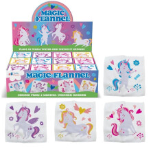 Hello Chums Wash Cloth - Unicorn Magic Flannel, Face Cloths Flannels Cotton - Fun Designs for Children, Baby, Kids - 4 Unique Designs (1 Supplied At