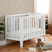 Babymore Iris Baby Cot Bed | Solid Pine Wood | Converts into Baby Bed, Toddler B