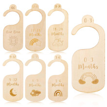 Abeillo 7Pcs Baby Wardrobe Dividers, Cartoon Baby Clothes Dividers from Newborn to 24 Month, Baby Clothes Organizers for Wardrobe