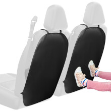 QWORK 2Pcs Car Seat Kick Mats, Car Back Seat Protector, for SUVs, Jeeps, Trucks