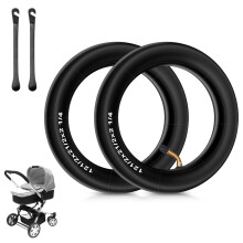 mizikuu 12 1/2 x 2 1/4 Strollers Inner Tubes (2 pcs), 12 Inches Inner Tubes Hose with 45 Angled Valve Stem Double Strength Hand W
